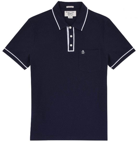 Original Penguin Men's - Original Short Sleeve Tipped Polo Shirt - Navy [Parallel Import]