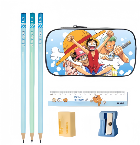 One Piece Luffy Large Capacity Pencil Case - Durable Anime Stationery