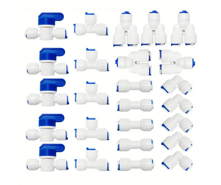 Quick Connect RO tube Fittings Set Combo - 25 Piece
