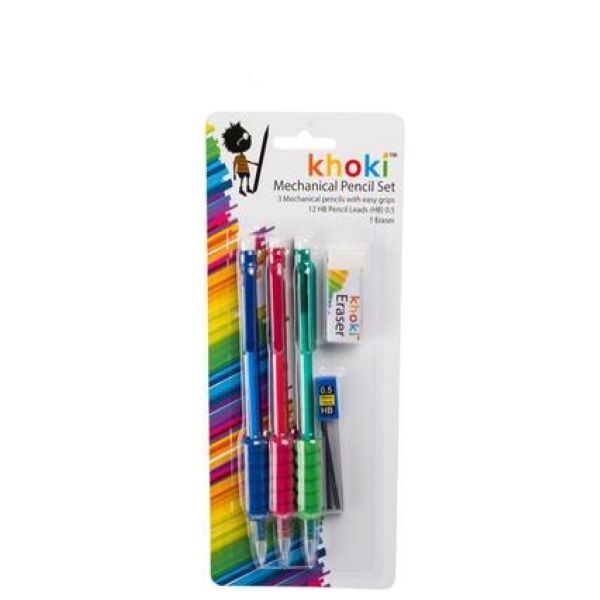 Khoki Mechanical Pencil- Blue, Red &amp; Green- Pack Of 2