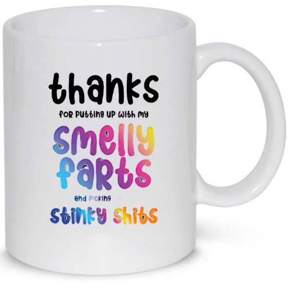 thansk for putting up with my farts happy birthday n1 Pack Mug