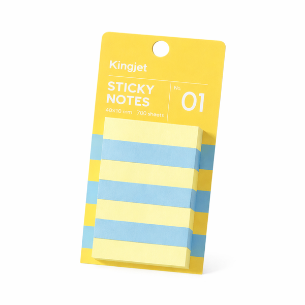 Pack of 700 Sheets - Sticky Note Strips - Yellow &amp; Blue