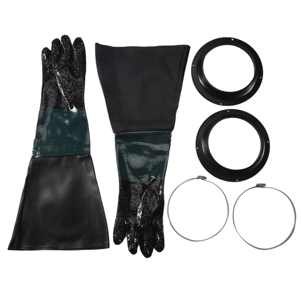 Sandblasting Gloves Sandblaster Parts 60Cm For Sandblast Cabinet