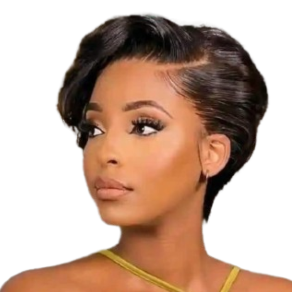 Full Frontal Brazilian Hair Pixie Cut Wig.