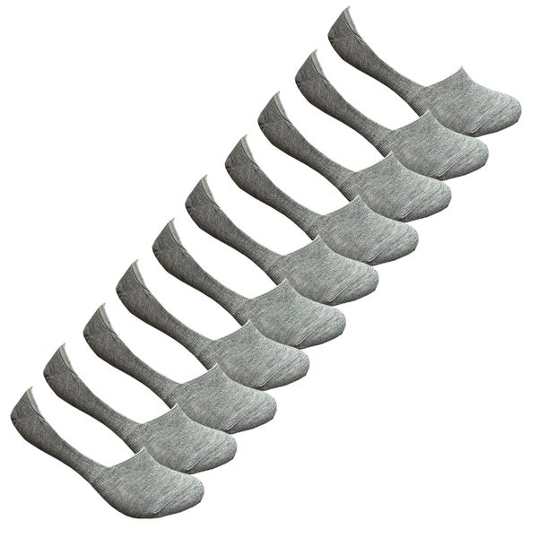 Undeez Secret Socks 10 Pack Grey Melange