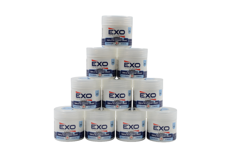 EXO Max Moisture Triple Glycerine Cream for Men 50ml (10 Pack)