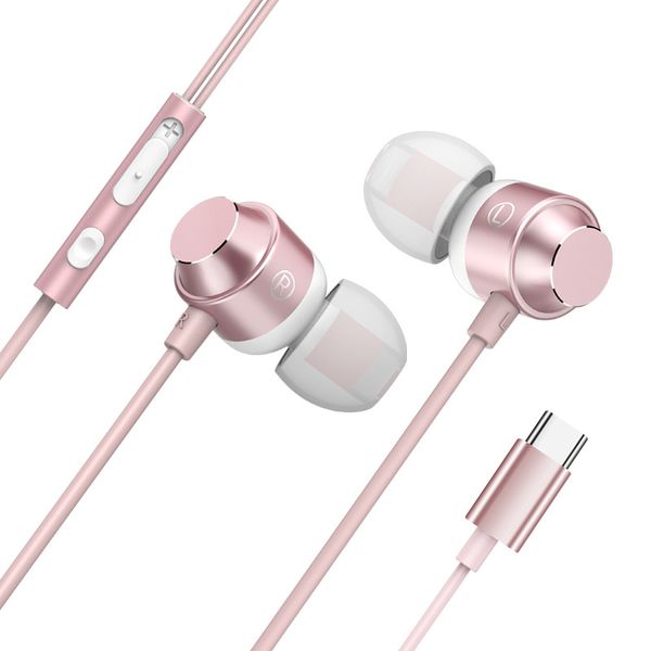 Type-C Wired Heavy Bass In-Ear Headphone for Hifi Sports Headset Handsfree