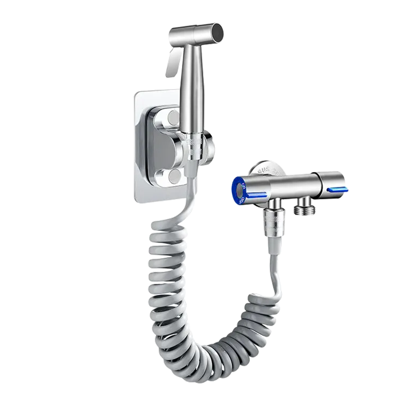 2M Portable Stainless Steel Toilet Handheld Bidet Sprayer Kit - 4 Piece