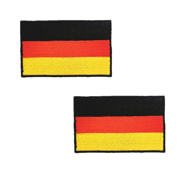 Germany National Flag Loop and Hook Patch Armband -Pack Of 2- Embroidered- 8x5cm