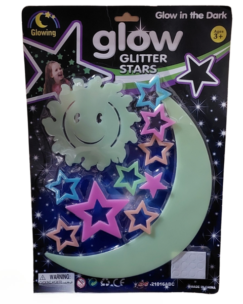 Glow Glitter Stars, Sun and Moon