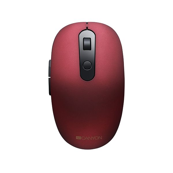 Canyon Slim Wireless and Bluetooth Mouse Dual Mode 6 Button - Red