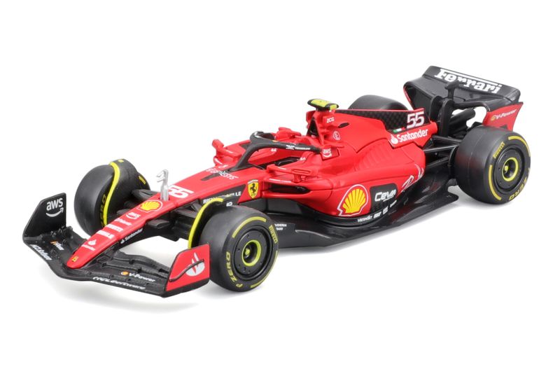 Bburago 1/43 Ferrari F1 SF-23 2023 - #55 Carlos Sainz (13cm Long)