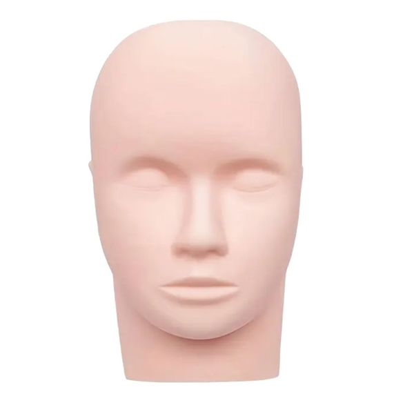 Beauty Silicone Rubber Eyelash Extension Practice Head -23cm