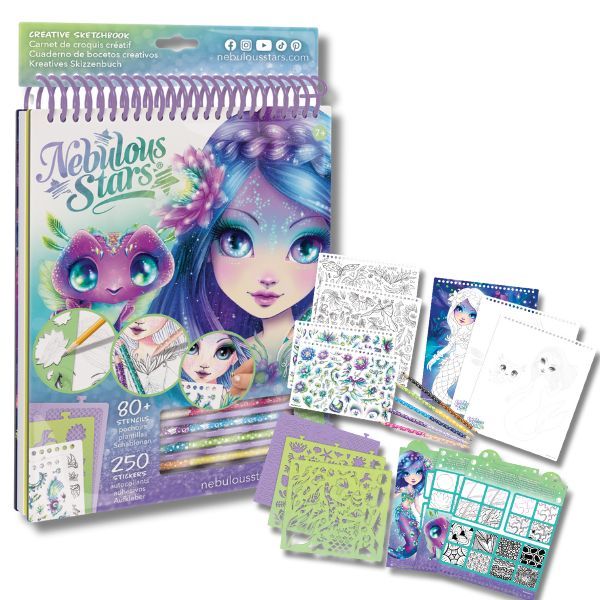 Nebulous Stars Nenuphia's Creative Sketchbook Incl Pencils Art Kit for Kids