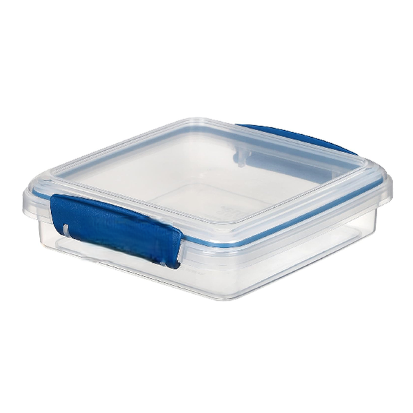 Kitro Transparent Blue Klip it Value Sandwich Lunch Box