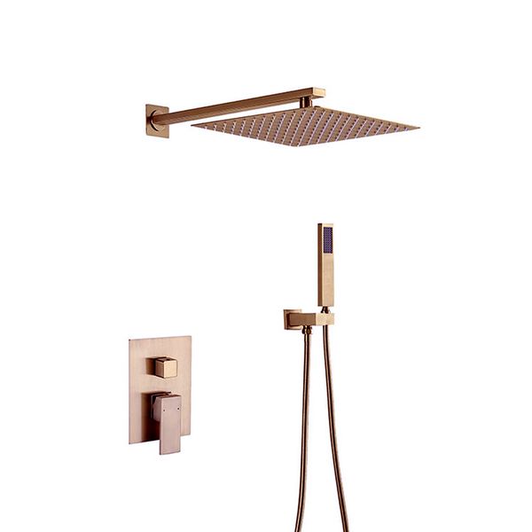 Premium Quality Brass Square Consealed Shower Set with Hose
