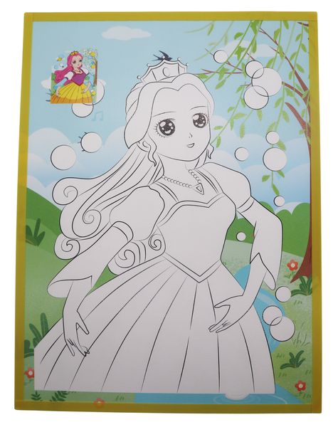 A3 40x30cm Princess Painting Canvas with Plastic Durable Frame