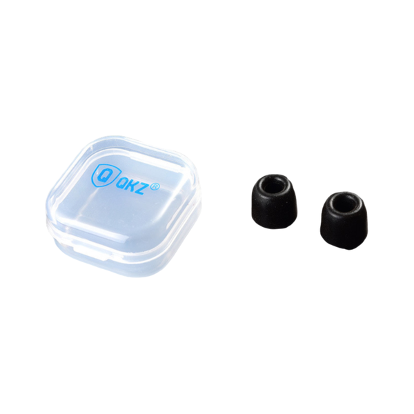 QKZ In-Ear Monitor/Earphone Memory Foam Eartips - Medium - 1 Pair - Black