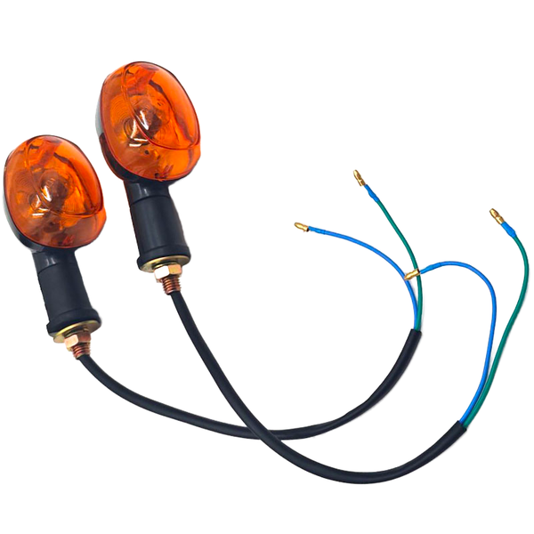 (a pair 1Pcs Front &amp; Rear Chopper Turn Signal Light Cafe Racer Indicator