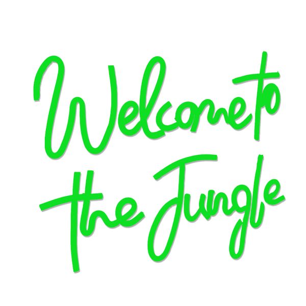 Welcome to The Jungle Neon Sign Green LED Neon Lights Letter Neon Sign