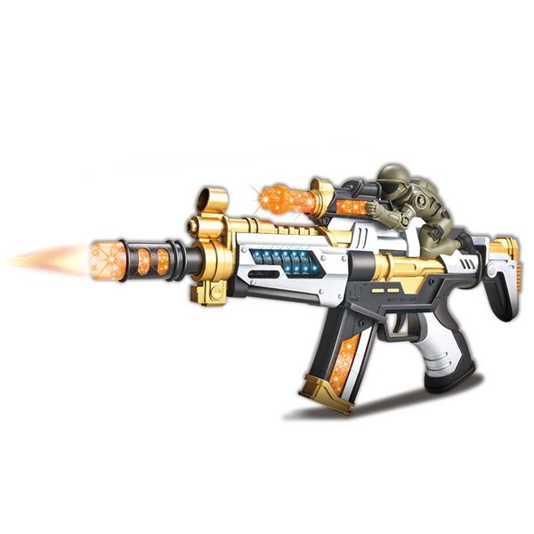 Battery Operated Gun Toy with Light and Sound