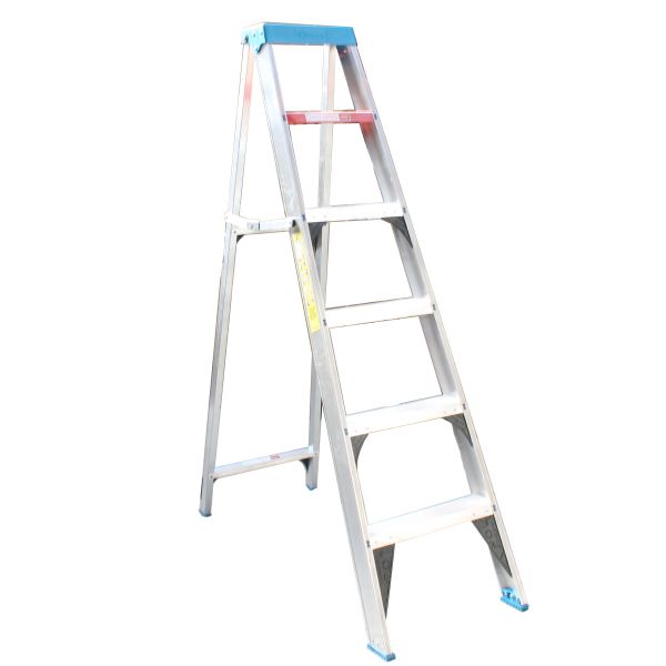 ValuStep Industrial Aluminium Step Ladder -6 Steps 115kg Safe Working Load
