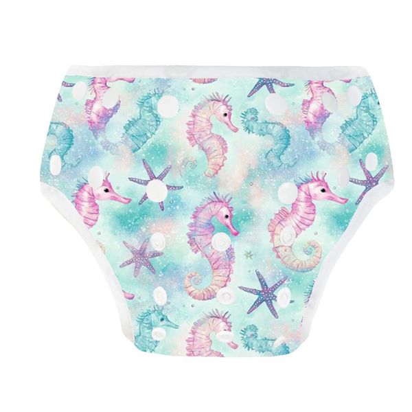 Baby Reusable Swim Diaper - Seahorses