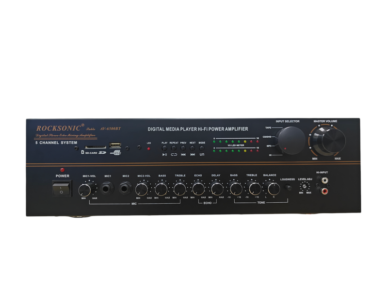 Rocksonic Professional Karaoke Bluetooth USB Amplifier AV-6500BT