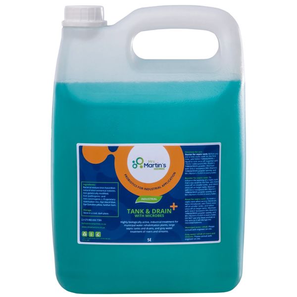 Mrs Martin's Probiotic Tank &amp; Drain Plus 5 Liter -Suitable for Septic Tanks