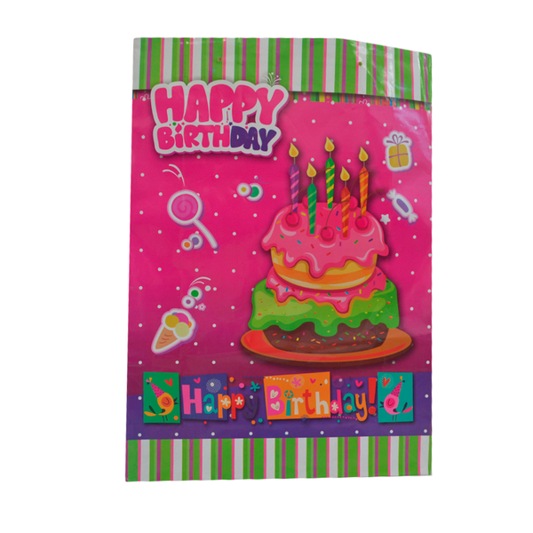 Pink Happy Birthday Gift Bags - Pack of 10