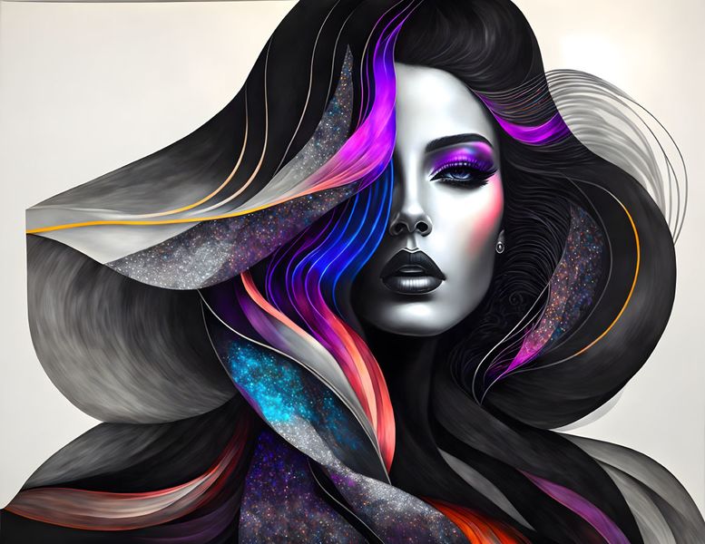 Canvas Wall Art - Colourful Drama Queen