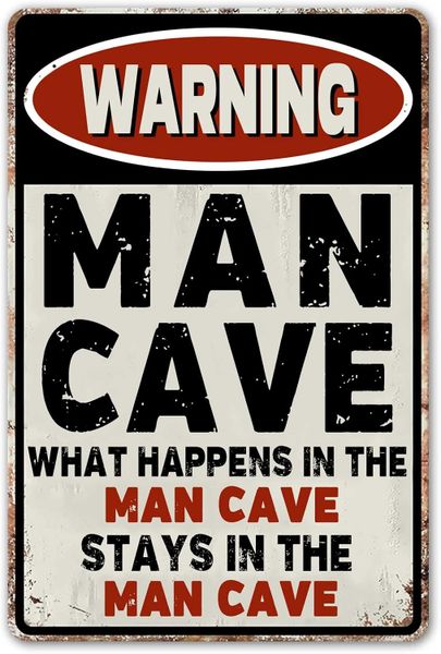 Funny Bar Sign Man Cave Vintage Metal Sign for Garage Home Bar Wall Decor