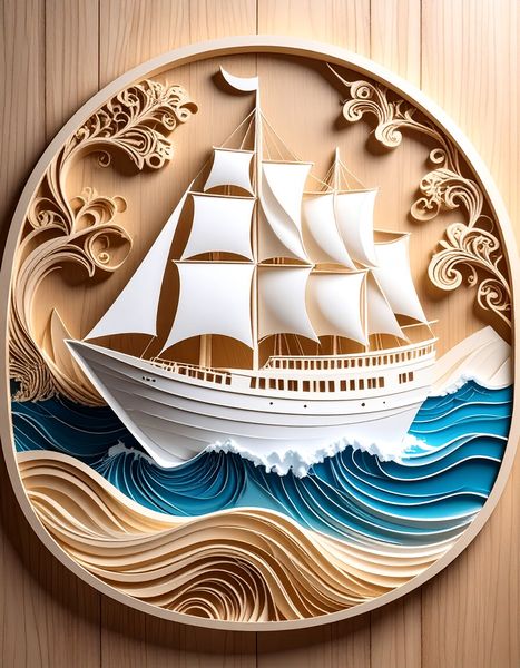 Canvas Wall Art Home Decor - Wood Carving
