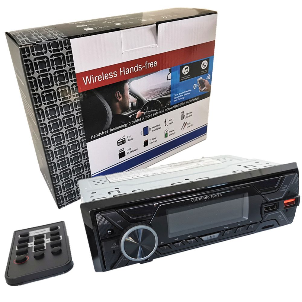 Radio 1 DIN Car Stereo Receiver Bluetooth Hands Free Call USB Playback  Charging