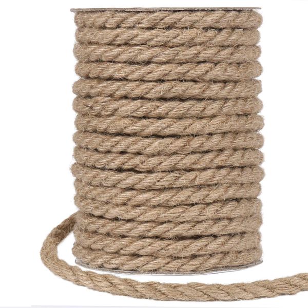 Jute Rope Thick Strong Natural Jute Twine Thick 10mm Long 50m