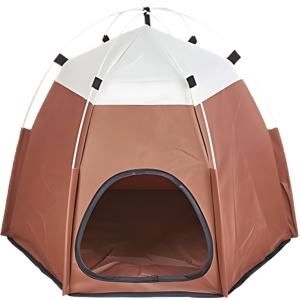 Pet Tent Bed Portable Pet House Outdoor Pet Tent - Brown