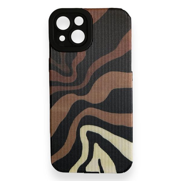 AMA Wavy Brown Hard Silicon Protective Case For iPhone 13 Pro Max