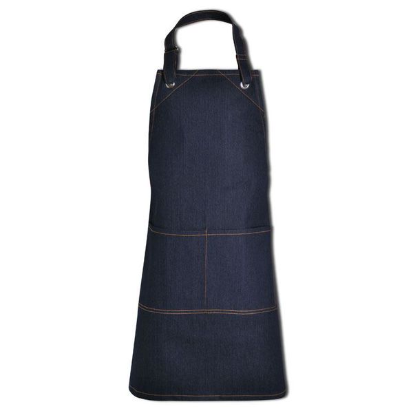 Denim Apron with Adjustable Neck and Double Pocket