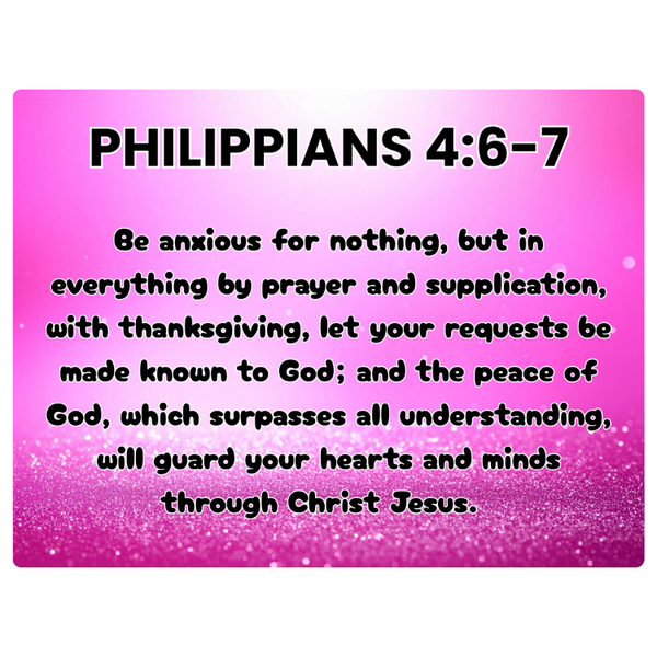 Philippians 4:6-7 Pink Printed Mouse Pad