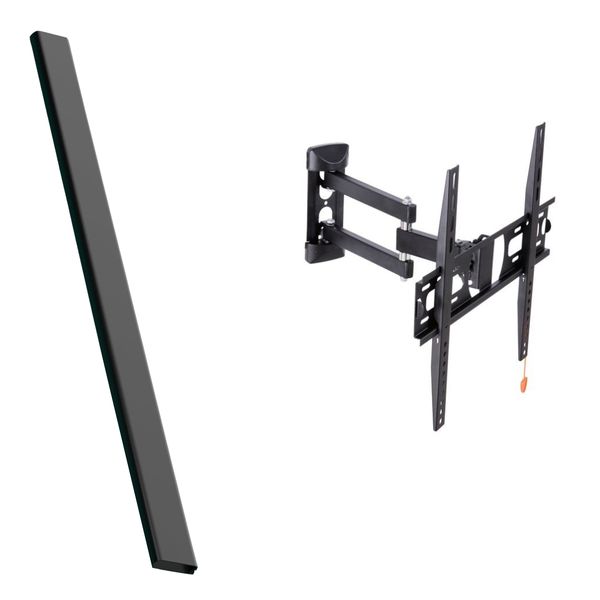 19"-65" Swivel TV Mount Bracket &amp; D-line TV Cable Management Trunking Combo