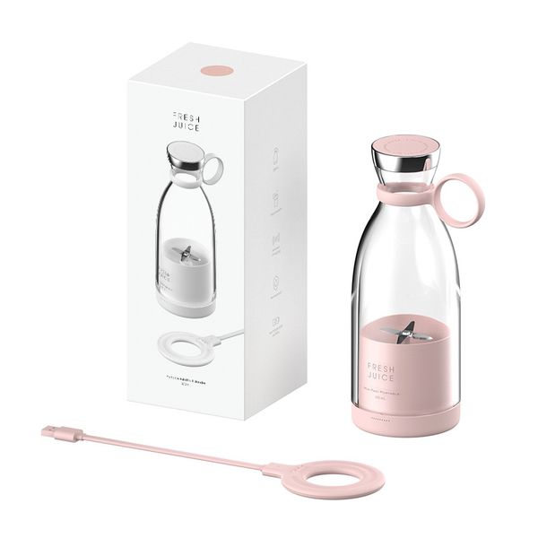 Mini Electric Blender, 500ml Capacity, 6 3D Blades, 2400mAh Rechargeable