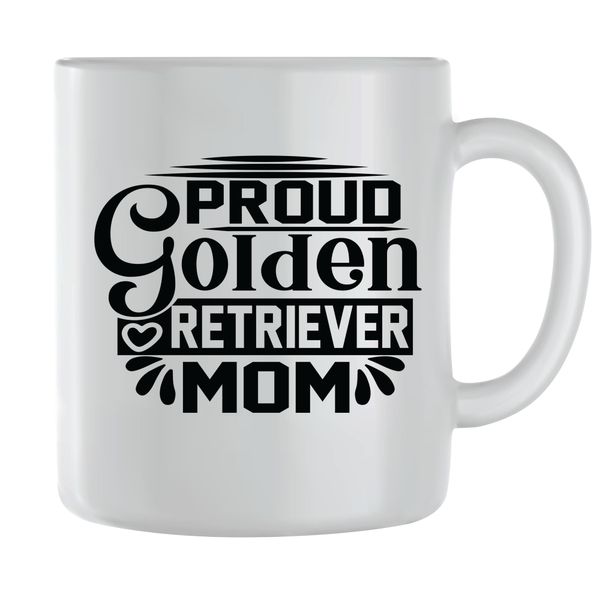 Proud GR Mom Coffee Mugs for Men Women Golden Retriever Graphic Cups 109