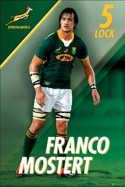 Franco Mostert - Springbok Rugby Poster