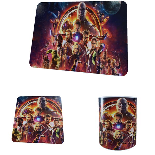 Marvel Avengers Infinity War - Coffee Mug, Coaster and Mouse Pad Combo