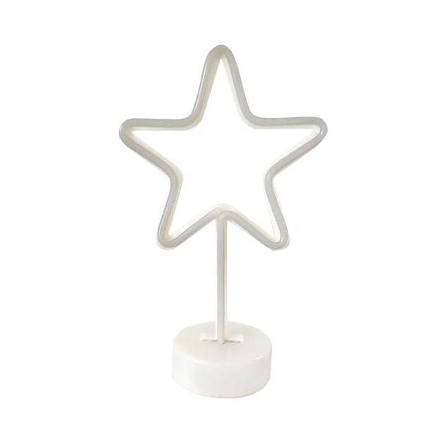 Battery Operated Light Led Neon Flex Warm White LED Star Sharp Sign