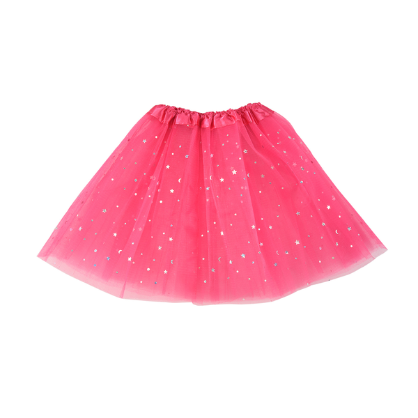 Smart Baby Girl Clothes Stars Sequins Fluffy Tutu Skirt Rose Red