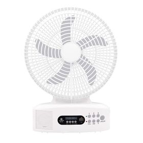 Rechargeble Solar Powered AC/DC Fan With Speaker And LED Light | Shop