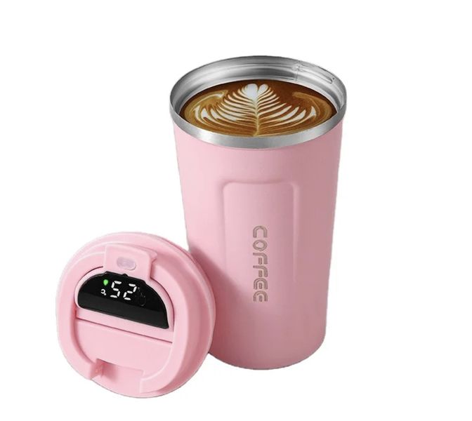 Pink Temperature 0.33 L Non-Slip Travel Coffee Mug