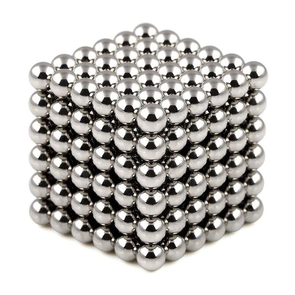 Magnetic Balls (Spheres) - 216 Pieces Building Set - Silver - 5mm