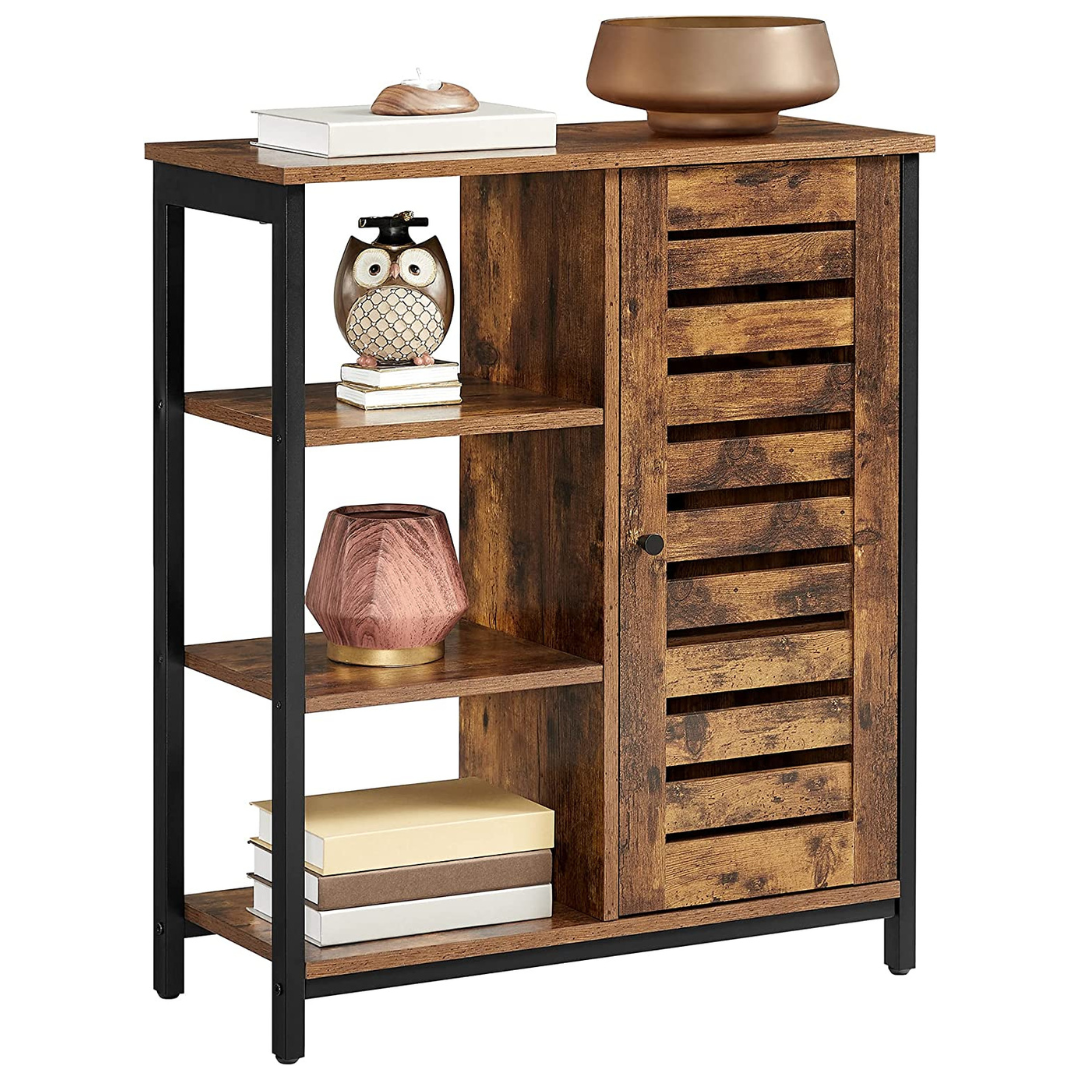 Lifespace Rustic Industrial Multipurpose Storage with Shelves